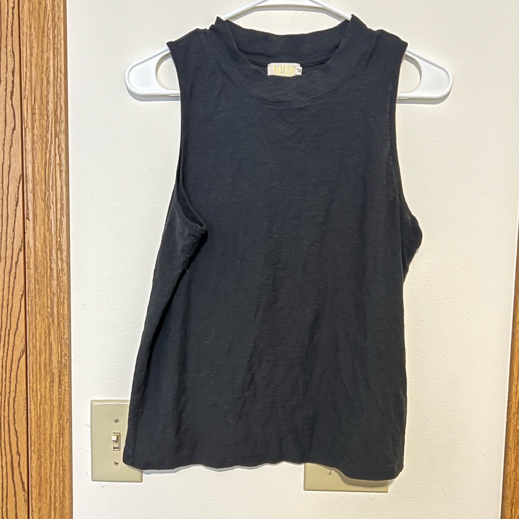 Anyhropologie Nation Brand Black Muscle Tank Small